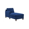 Alba Fabric Chaise Lounger in Navy Blue Colour
