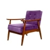 Armari Solid Wood Arm Chair in Purple Color