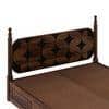 Rustic Sheesham Wood Queen Size Bed With Hydraulic Storage In Provincial Teak Finish