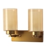 Eliante Cloth Shade Wall Lights Mild Steel & Fabric Material Antique Gold & Cream Finish