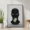 The Castle Decor Money Mask Abstract Wall Art Framed Painting 20x30 Inch