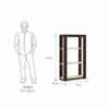 DCanape Pamir 3 Engineering Wood Book Shelf Dark Acacia Light Acacia Finish