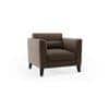 Lewis 1 Seater Fabric Sofa in Daschund Brown Colour
