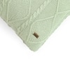 Cable Moss Desert Sage Cotton Knitted Cushion Cover 16X16 Inches