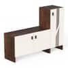 Sayona Multipurpose Shoe Rack Combo with Tall and seating Brown Maple & White