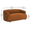 Morgen Boucle Fabric 2 Seater Sofa In Orange