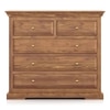 Tuscany Solid Wood Chest of 5 Drawers in Natural Teak Finish