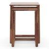 Silvino Solid Wood Nested Side Table in Teak Finish
