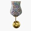 Devansh Metal Electric Wall Light in Gold Colour with Multicolor Shade Count of 1 Light