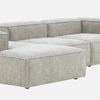 Elegantedge Wood Right Aligned 3-Seater With Upholstery Non Storage Sofa In White Colour