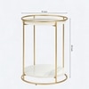 Two Layer Metal Side Table in Black Colour