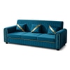 Nuha 3 Seater Sofa In Fabric Teal Color