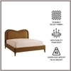Elaris Curve Comfort Queen Size Bed in velvet With Engineer Wood Frame & Hydraulic Storage