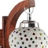 Devansh Solid Wood Electric Wall Light in Brown Colour with Multi Shade Count of 1 Light