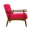 Armari Boucle Fabric Arm Chair in Red Colour