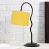 Yellow cotton Zig Zag Curvy table lamp with Iron Base (SP27)