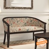 Florence Two Seater Sofa -Finish- Mahogany, Fabric - Calico Floral Retreat