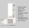 Hexa Red Wooden Dressing Table in Frosty White Colour