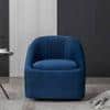 Chrishun Velvet Accent Chair in Navy Blue Colour
