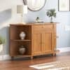 Ramore Sideboard in Amber Walnut Finish With Metal Channel