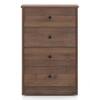 Ben Engineered Wood Chest of 4 Drawers in Classic Walnut Finish