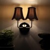 Devansh Dual Steel Metal  Wallmounted Lamp With Cotton Steel Metal  Shade