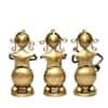 Desert Art Metal Handpainted Lady Musician Showpiece Set of 3