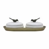 Metalsmith Metal Serveware Box Set of 3 with Tray White Finish