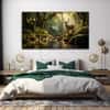 The Castle Decor Beautiful Deer Wall Art Framed Painting 27x48 Inch (Style 2)