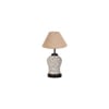 Hattie Beige Jute Glass Table lamp with Iron Base