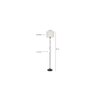 Aurora White Natural Fiber Floor Lamp with Black Iron Base