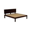 Esra Solid Wood Queen  Size Bed Without Storage (Walnut Finish)
