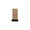 Chris Beige Bamboo Shade Table Lamp with Black Iron Base