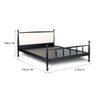 Archie Spindle Solid Wood King Non Storage Bed in Black Colour