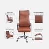 Ettorez  Global Hb Stylish Sleek Leatherette Office Chair In Tan Colour