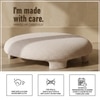 Urbanopulence  Wood Ottoman With Upholstery Non Storage Sofa In White Colour