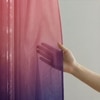 Stoa Paris Sheer Ombre Printed Long Door Curtain, Aesthetic Curtain with  Light Filtering Balcony,  Set of 1 Parda, Rose Tint Horizon - Red