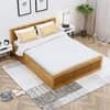 Hexa Engineered Wood Modern King Bed With Headboard With Storage In Giant Wood