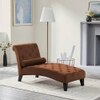 Knup Velvet Chaise Launger in Brown Colour