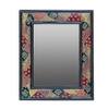 Desert Art MDF Hand Painted Red Rectangle Decorative Mirror