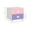 Renata Kids Study Desk cum Drawer Unit on Wheels in English Pink Persian Lilac Colour
