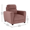 Alvaro Velvet 1 Seater Sofa Pink Color
