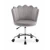 Doe Buck Preglo Grey Velvet Upholstered Swivel Office Chair
