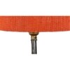 Harari Orange Jute Table Lamp with brown wood base