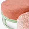 Dastoori Stainless Steel Outdoor Ottoman in Beige Colour