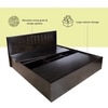 Muses Engineered Wood King  Size Bed With Drawer Storage (Melamine Finish)