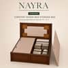 Nayra Solid Wood Comfort Queen Bed Box Storage Provincial Teak Finish Mattress 60 x 78 Inches
