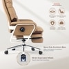 Kepler Brooks Divine Premium Composite Leather Chair in Brown Colour