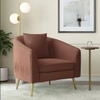 Aiden Lounge Chair In Mocha Mousse Velvet