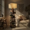 Louise Beige Jute Floor Lamp with Beige Jute Base